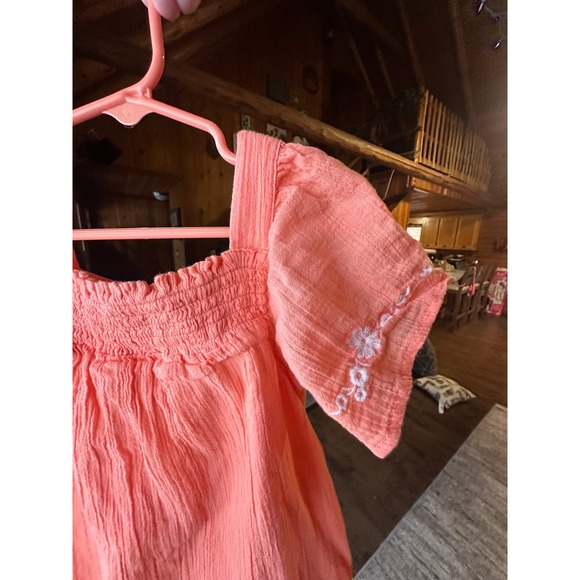 NEW WITH TAG Janie & Jack Girls Orange Embroidered Gauze‎ Tunic Dress | SZ 7 - Picture 6 of 7